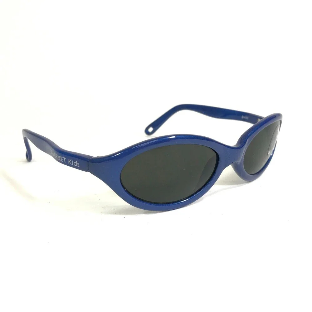 Vuarnet Kids Sunglasses B400 Blue Round Frames with Black Lenses 50-20-110